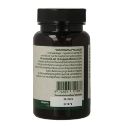Jacob Hooy CBD Capsules 20mg 60 Capsules