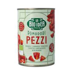 Bioidea Tomatenstukjes in blik bio 400 Gram