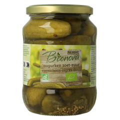Bionova Augurken zoet zuur bio 670.00 Gram