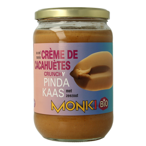 Monki Erdnussbutter crunchy mit Salz eko bio 650 Gramm