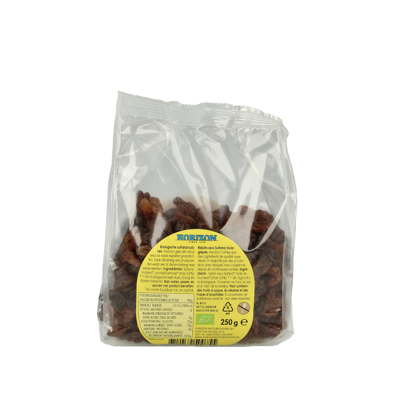 Horizon Rozijnen sultana bio 250 Gram