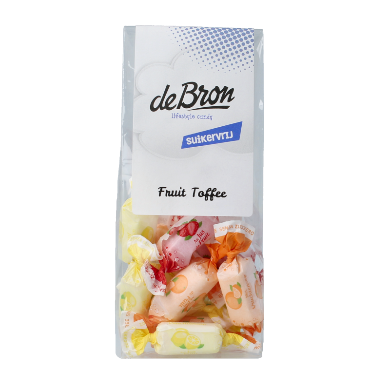 De Bron Fruit toffee suikervrij 70 Gram