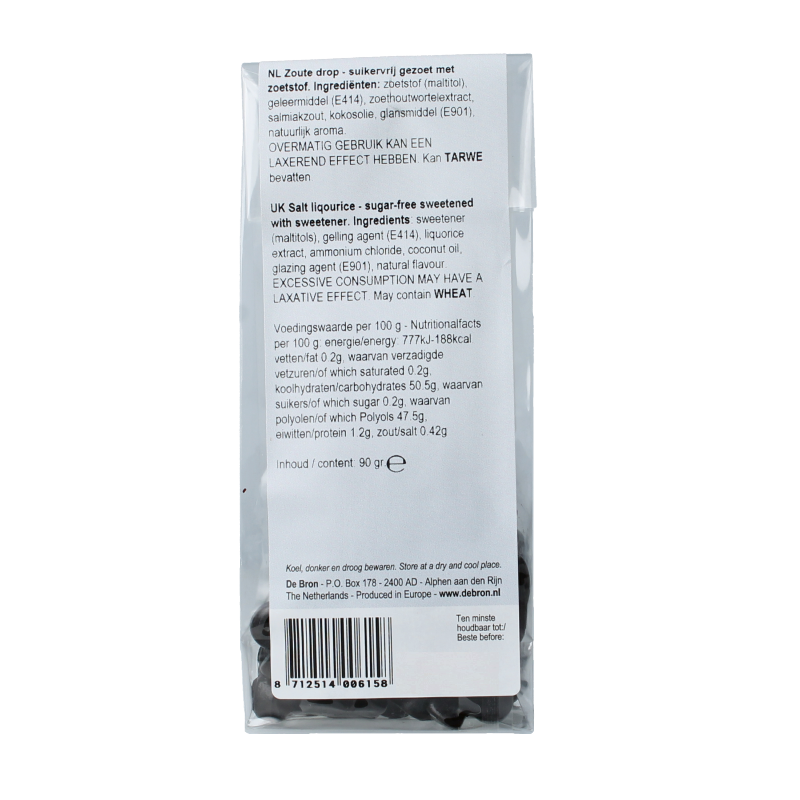 De Bron Zoute klavertjes suikervrij 90 Gram