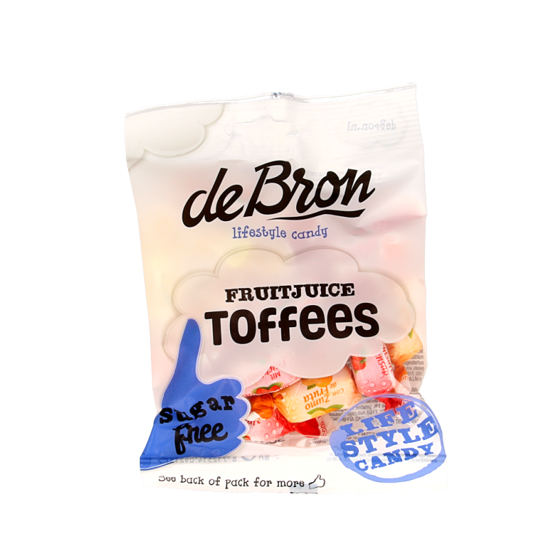 De Bron Fruit toffee suikervrij 90 Gram