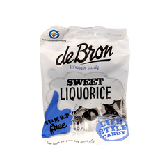 De Bron Zoete dropbolletjes/sweet liquorice suikervrij 100 Gram