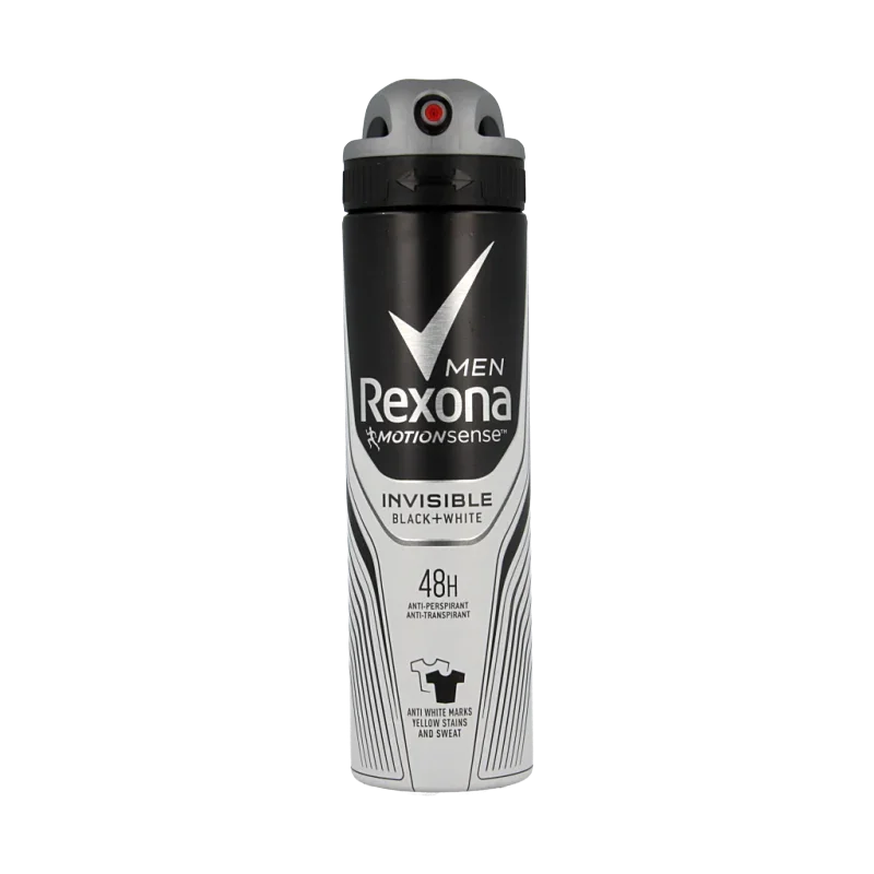 Rexona Deodorant spray men invisible black & white 150 Milliliter