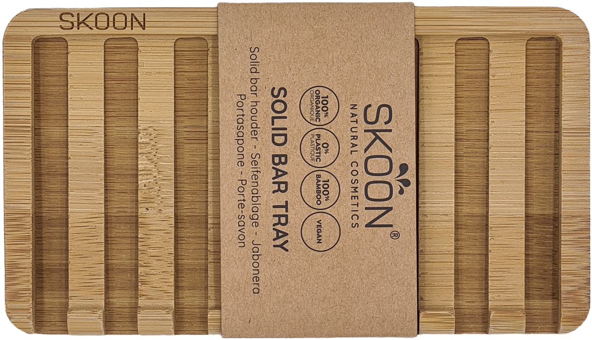 Skoon Solid bar tray - 2 bar - all bamboo 1 Set