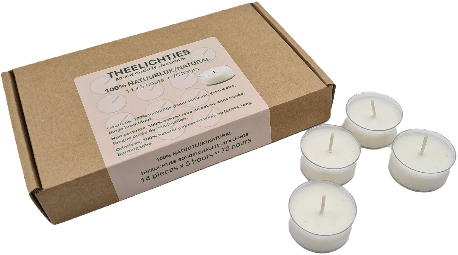 Soylites Natural theelichtjes 14 stuks 1 Stuks