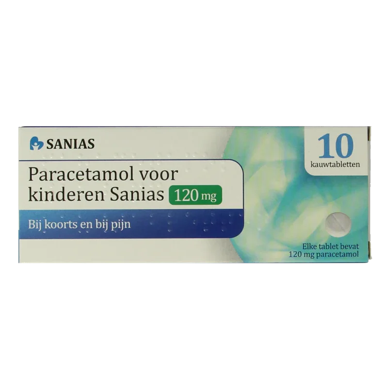 Sanias Paracetamol 120mg 10 Kauwtabletten