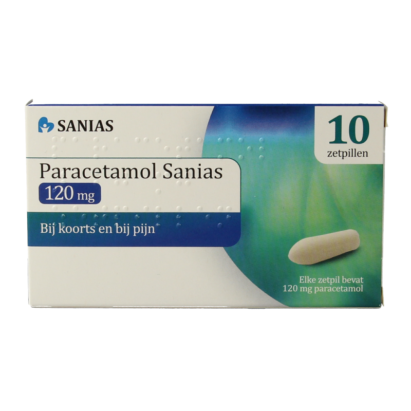 Sanias Paracetamol 120mg 10 Zetpillen