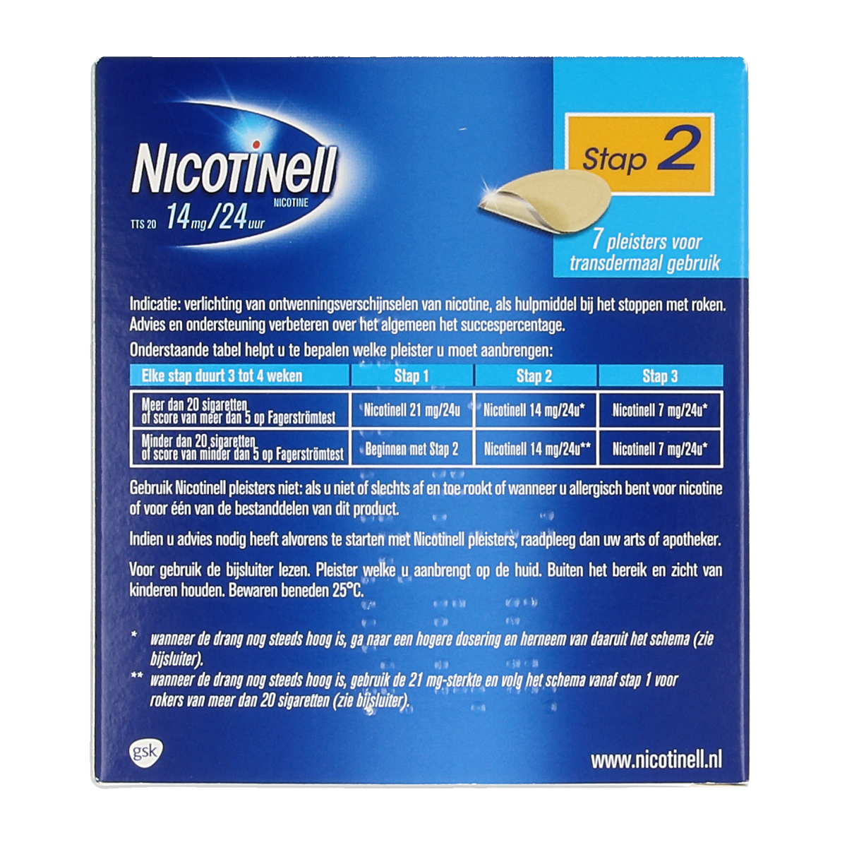 Nicotinell TTS20 14mg 7.00 Stuks