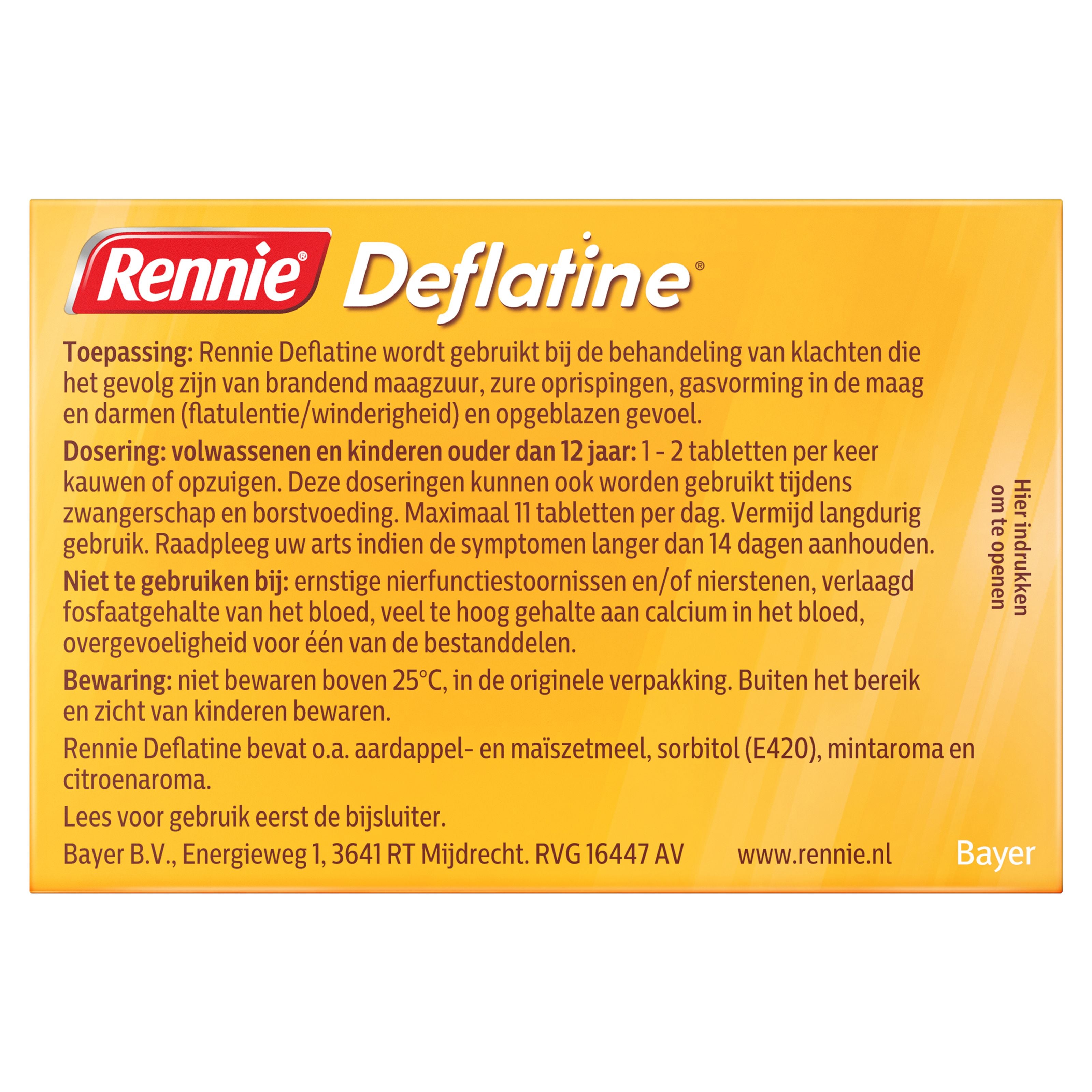 Rennie Deflatine 36 Tabletten