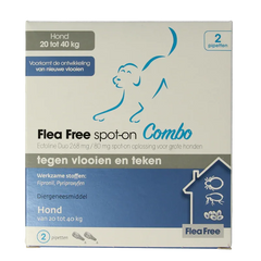 Flea Free Ectoline duo hond 20-40kg pipet 2 Stuks
