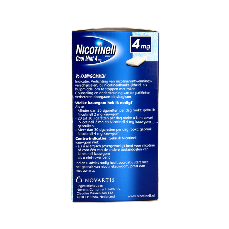 Nicotinell Kauwgom cool mint 4mg 96 Stuks