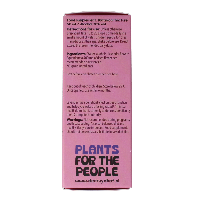 Cruydhof Lavendula officinalis flor/lavendel bio 50 Milliliter