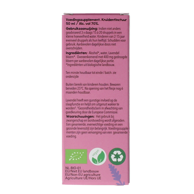 Cruydhof Lavendula officinalis flor/lavendel bio 50 Milliliter