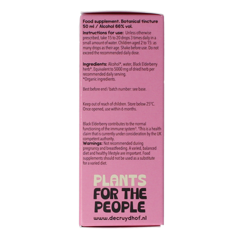 Cruydhof Sambucus nigra herb/gewone vlier bio 50 Milliliter