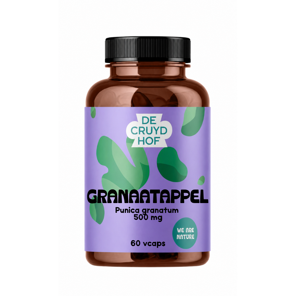 De Cruydhof De Cruydhof Granaatappel, 60 vcaps 60.00 Vegetarische capsules