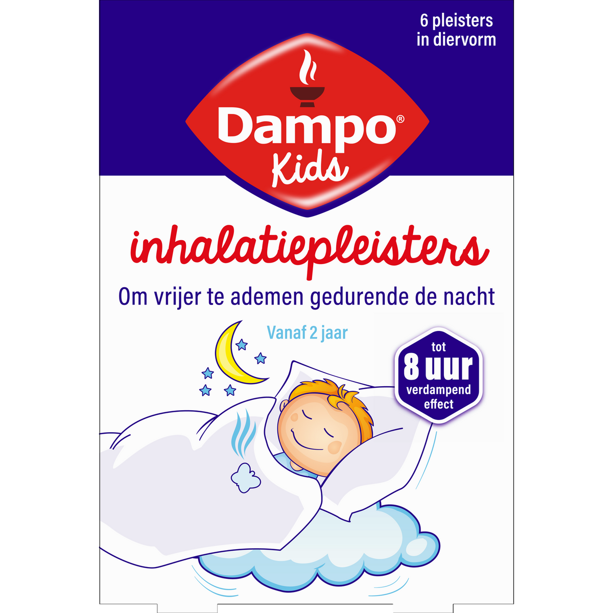 Dampo Kids inhalatiepleister diervormig 6 Stuks