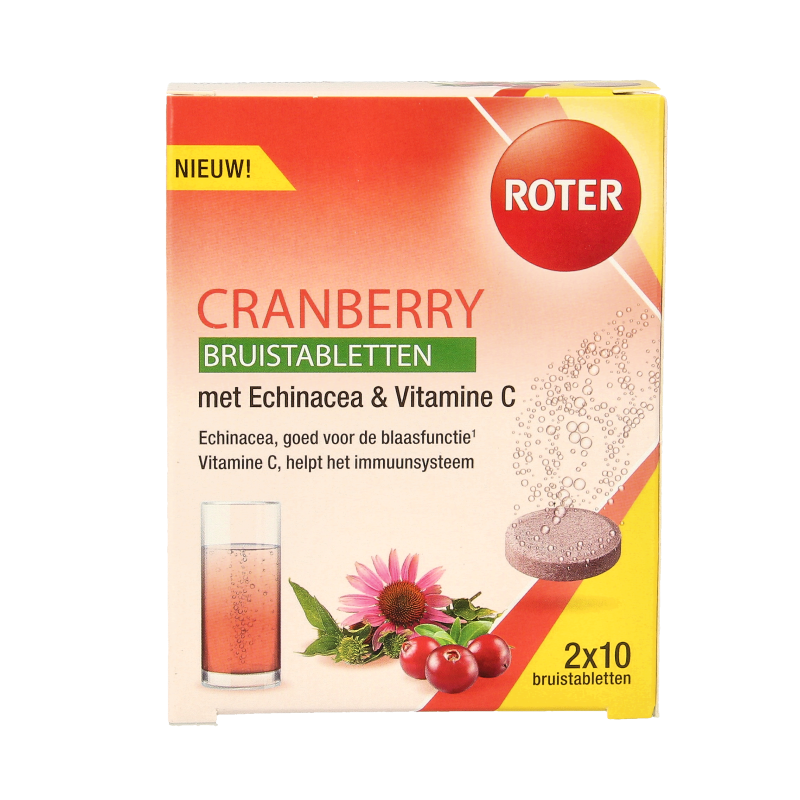 Roter Cranberry vitamine C & echinacea duopack 20 Bruistabletten