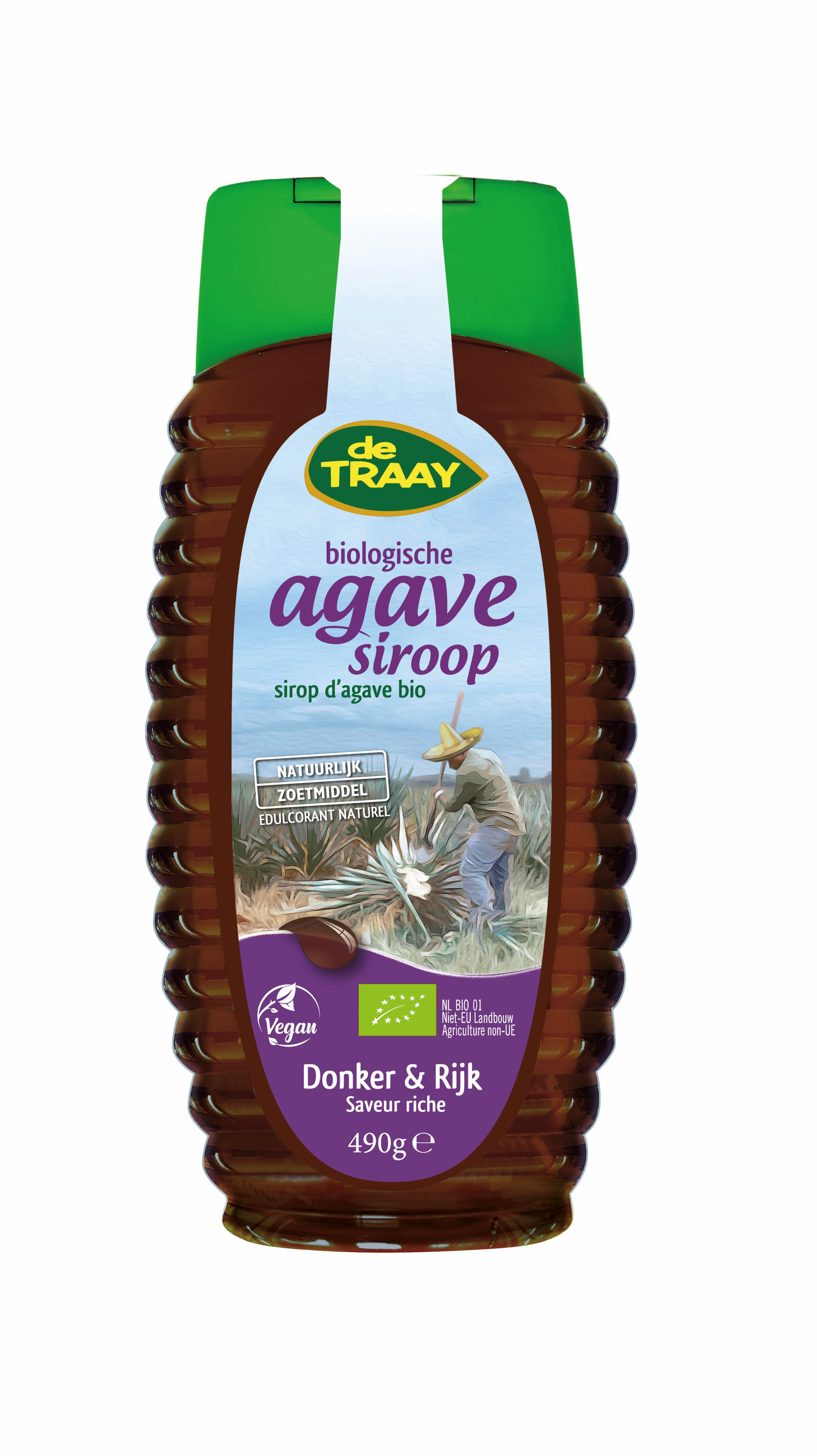 de Traay Agavesiroop donker en rijk bio 490.00 Gram