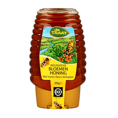 Traay Bloemenhoning knijpfles bio 365 Gram