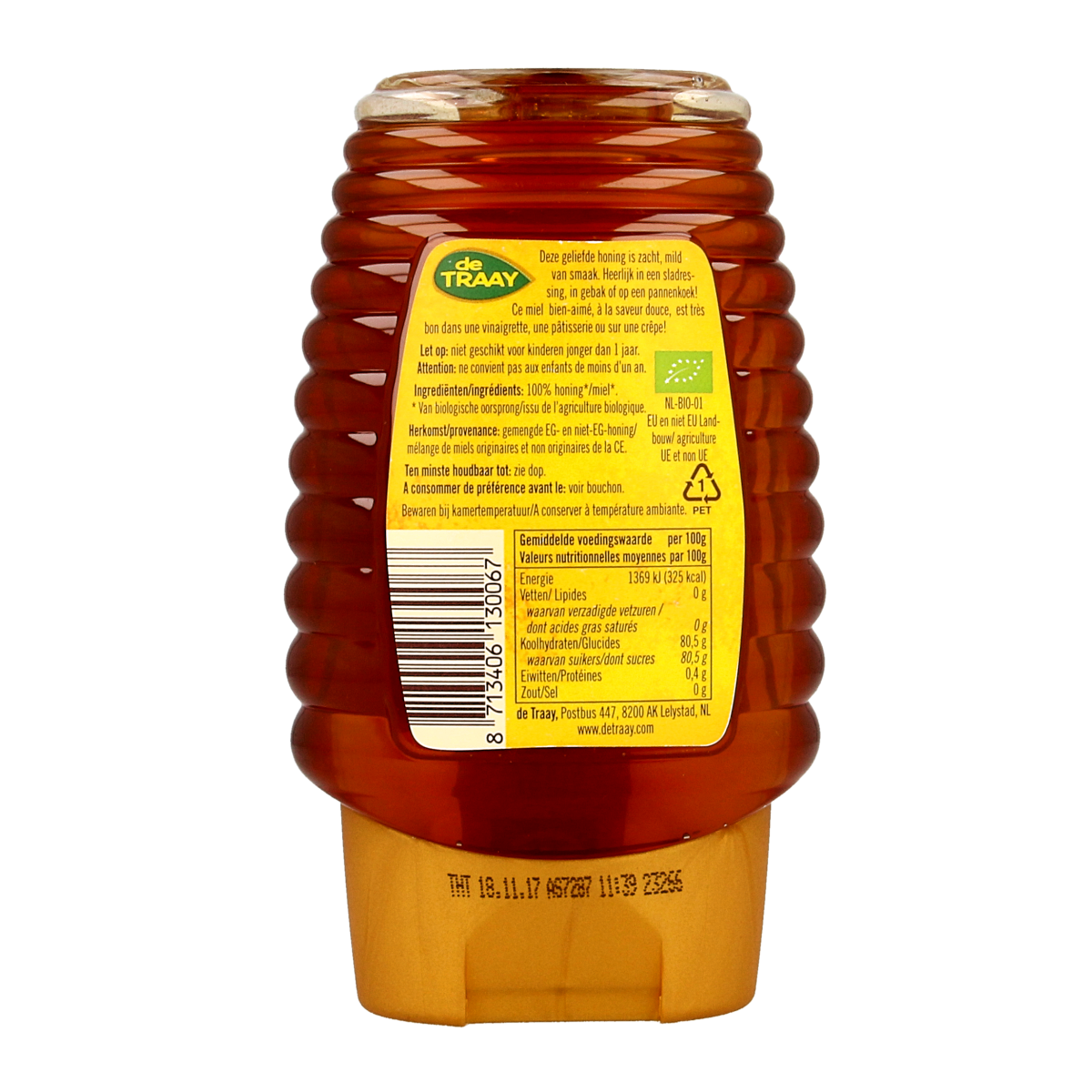 de Traay Bloemenhoning knijpfles bio 365.00 Gram