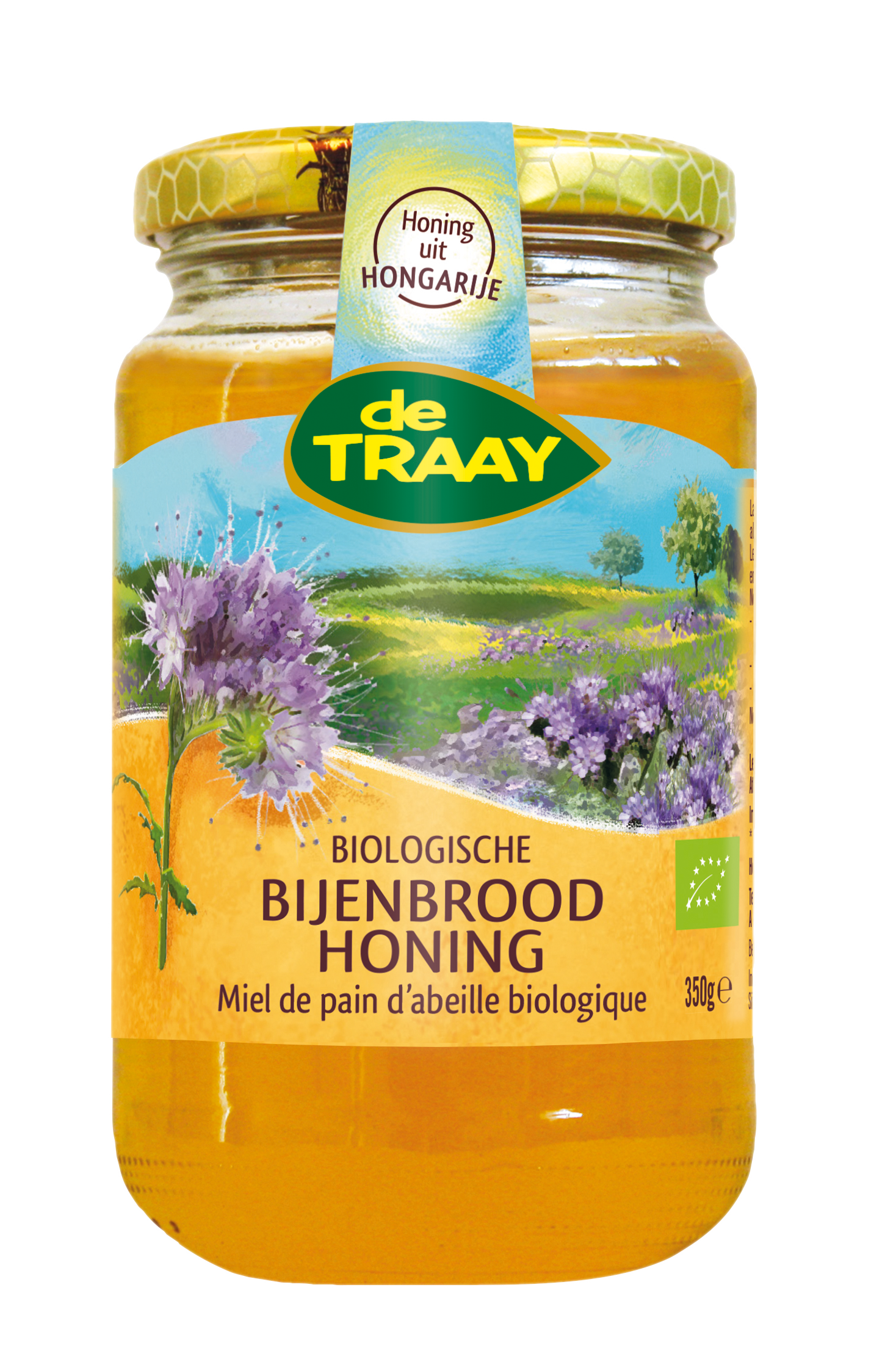 de Traay Bijenbroodhoning bio 350.00 Gram
