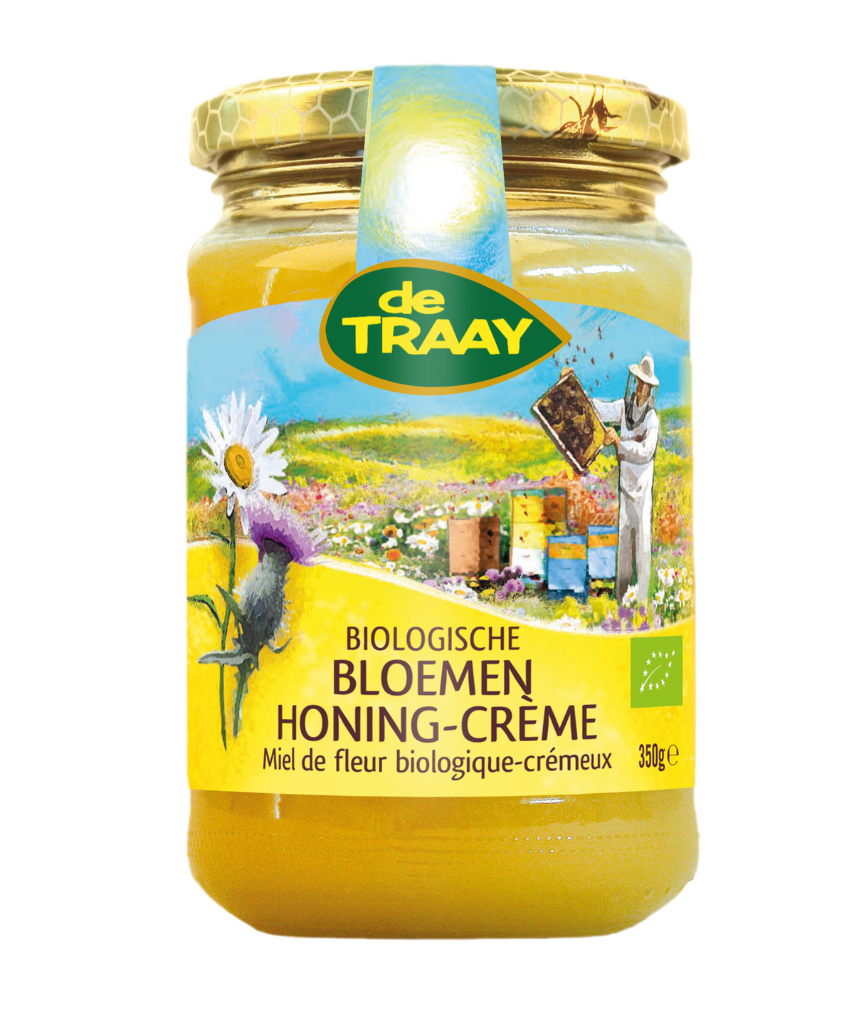 de Traay Bloemen honing creme bio 350.00 Gram