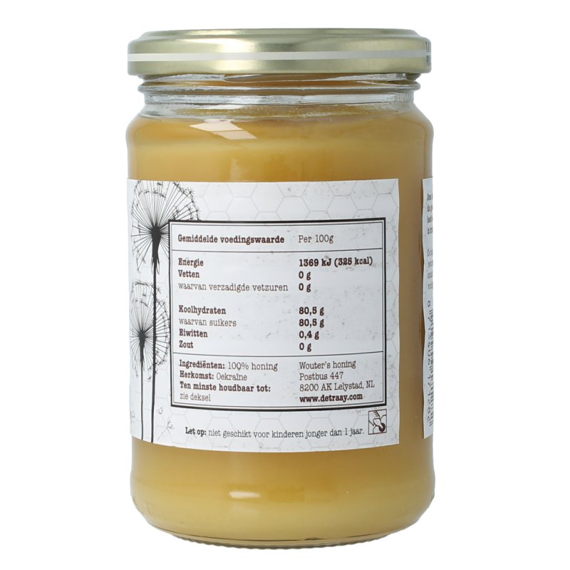 Traay Wouters Oekraiense zonnebloemhoning 350 Gram