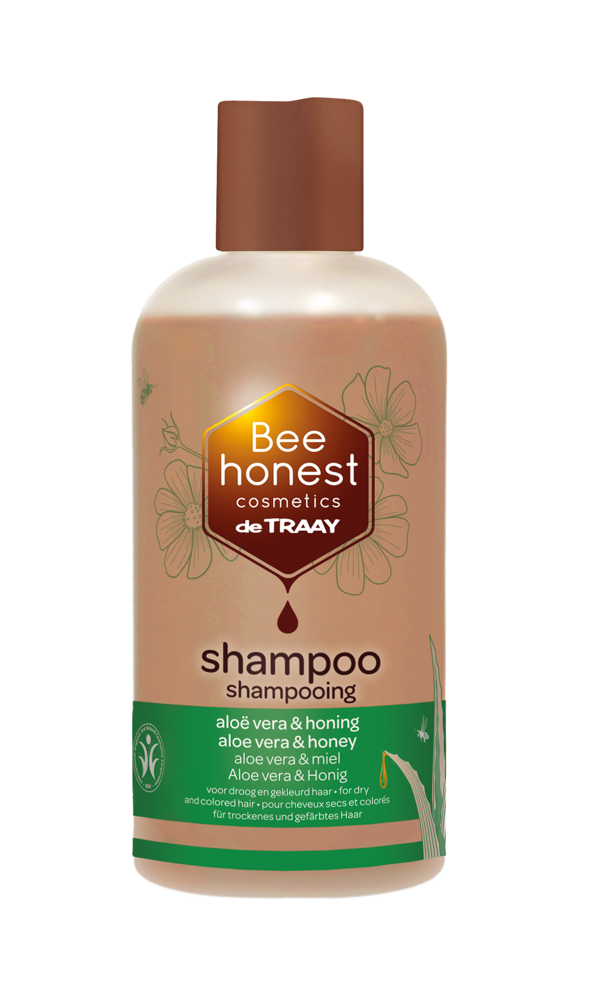 Traay Bee Honest Shampoo aloe vera / honing 250 Milliliter