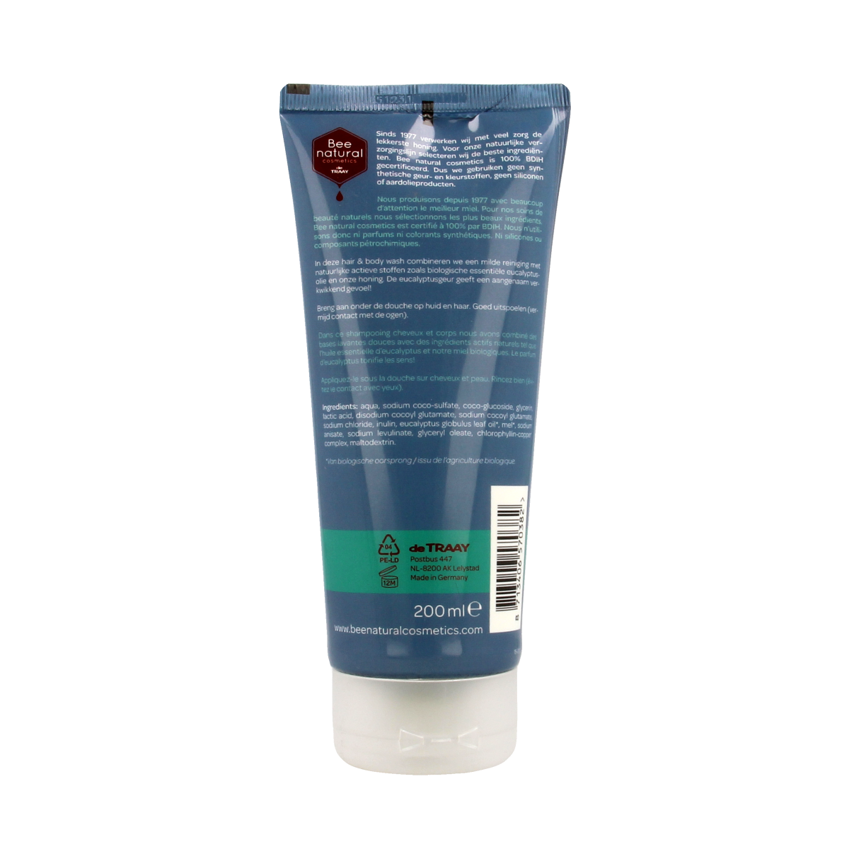 Traay Bee Honest Hair & body wash men eucalyptus 200.00 Milliliter