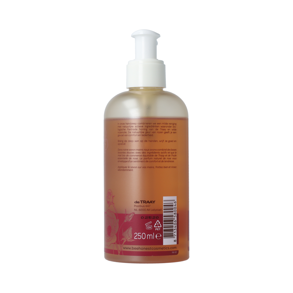 Traay Bee Honest Handzeep rozen 250.00 Milliliter