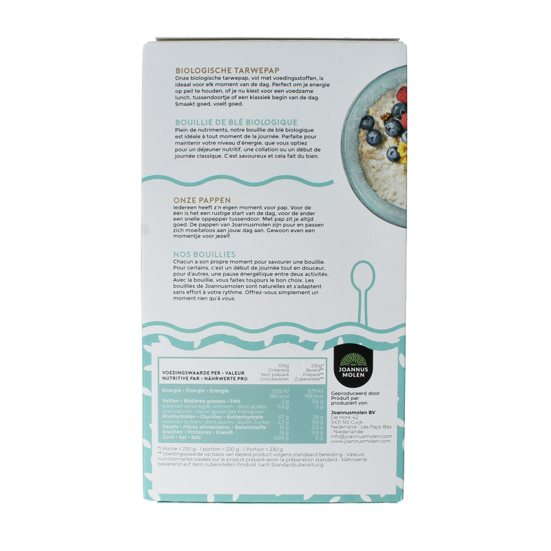 Joannusmolen Tarwe pap bio 300 Gram