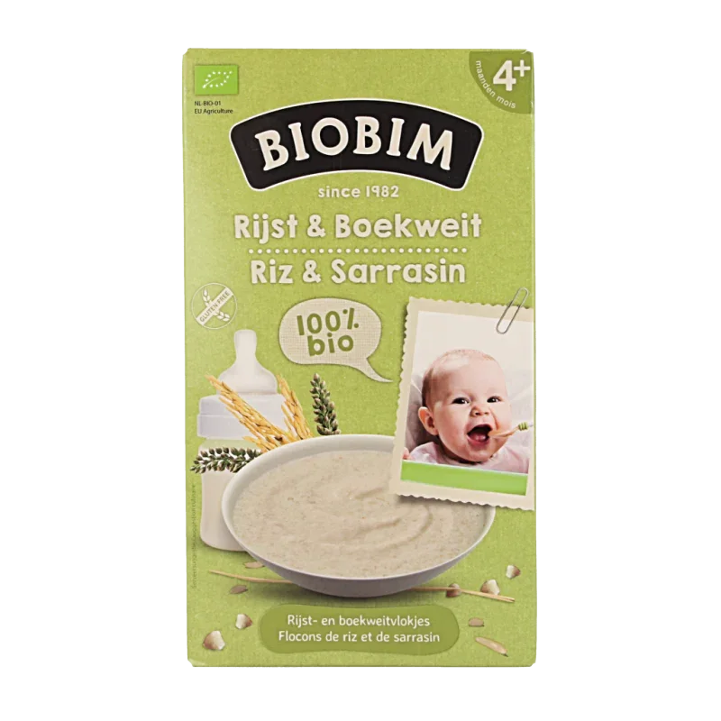 Biobim Baby rijst & boekweit 4 maanden bio 200 Gram