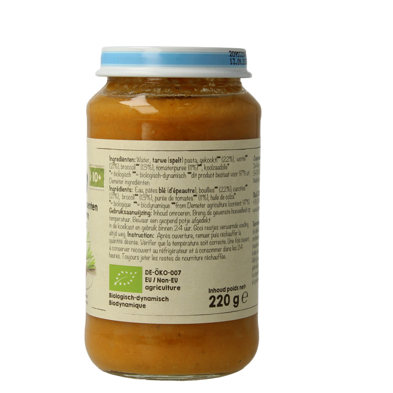 Biobim Speltpasta groente 10+ maanden demeter bio 220 Gram