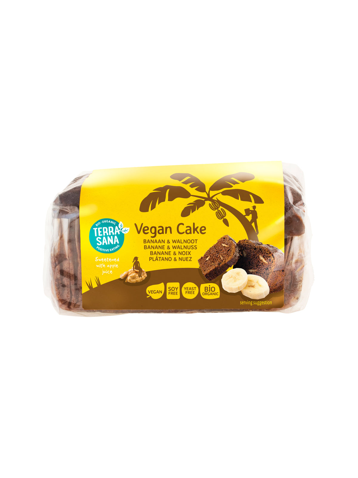 TerraSana Vegan cake banaan & walnoot bio 350 Gram