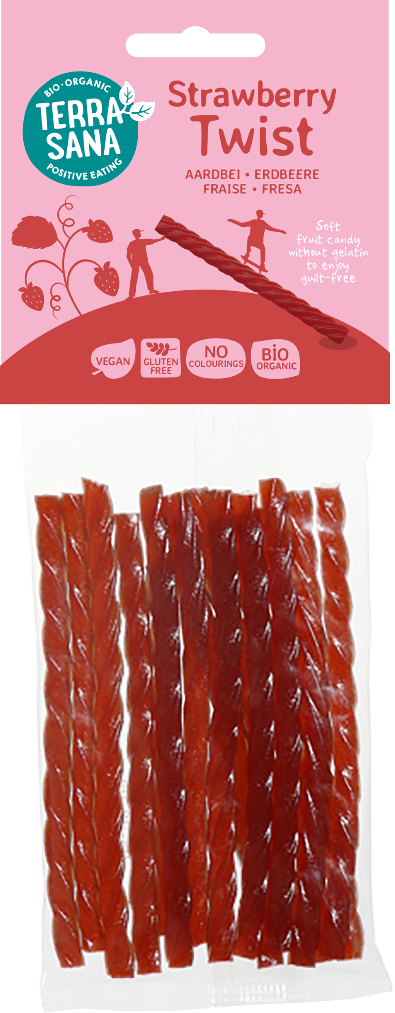 TerraSana Aardbei kabels twists bio 75.00 Gram