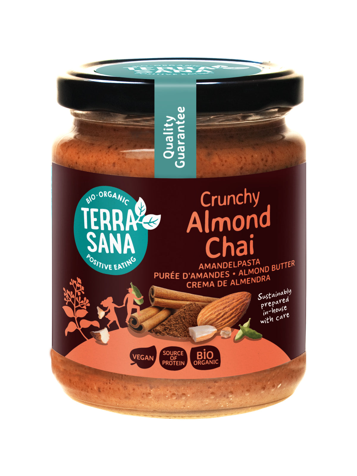 TerraSana Amandelpasta crunchy chai bio 250.00 Gram