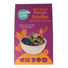 TerraSana Konjak noodles zwarte sesam bio 250.00 Gram