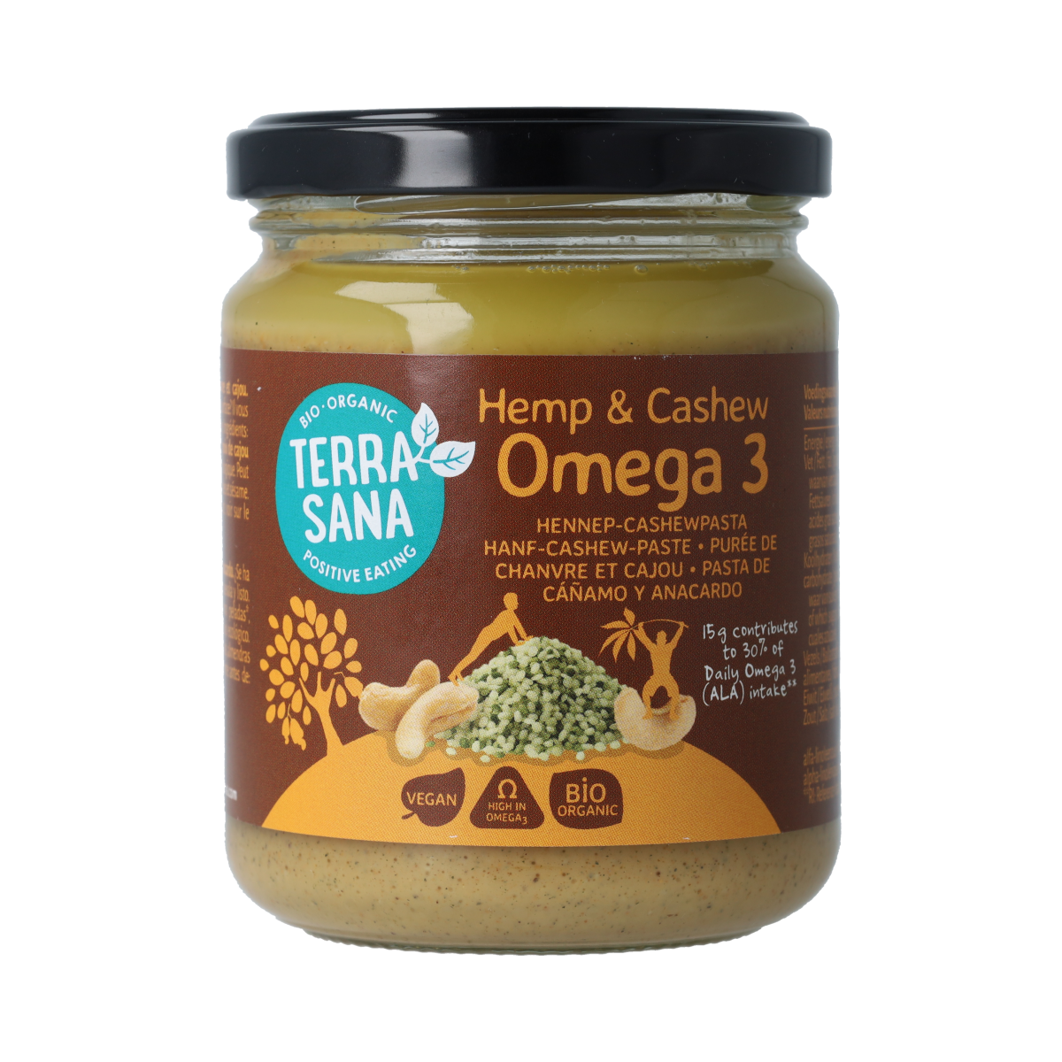 TerraSana Omega 3 hennep cashewpasta bio 250.00 Gram