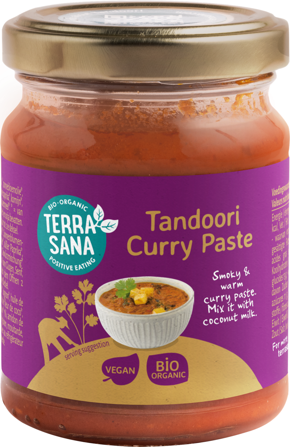 TerraSana Indiase tandoori currypasta bio 130.00 Gram