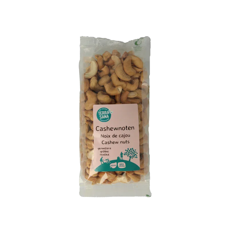 TerraSana Cashewnoten roasted zonder zout bio 250 Gram