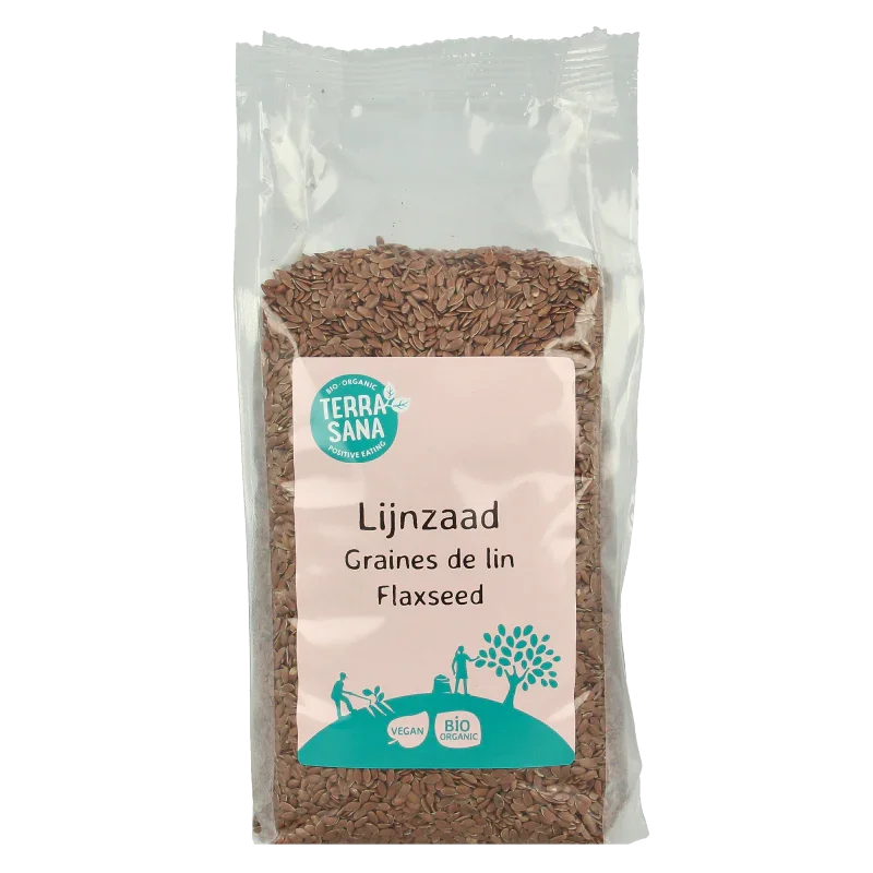 TerraSana RAW lijnzaad heel bio 500 Gram
