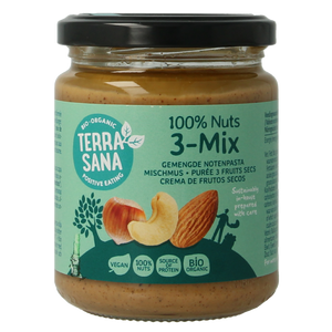 TerraSana 3 mezcla de pasta de nueces sin cacahuete bio 250 Gramos
