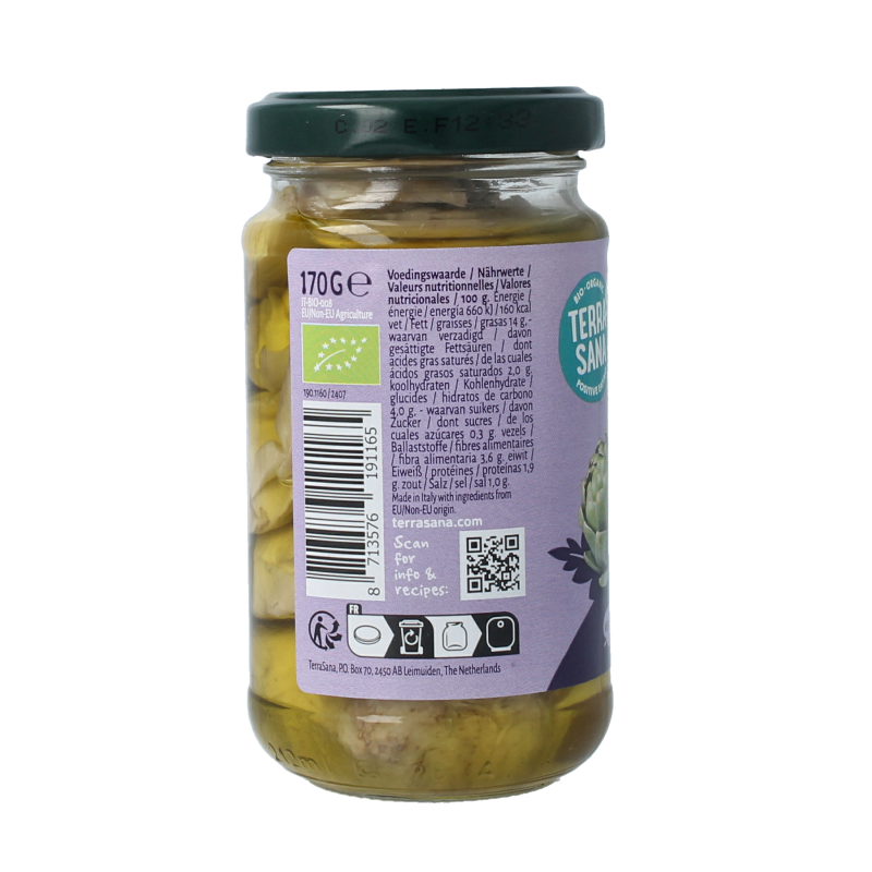 TerraSana Artisjokken in olijfolie bio 170 Gram