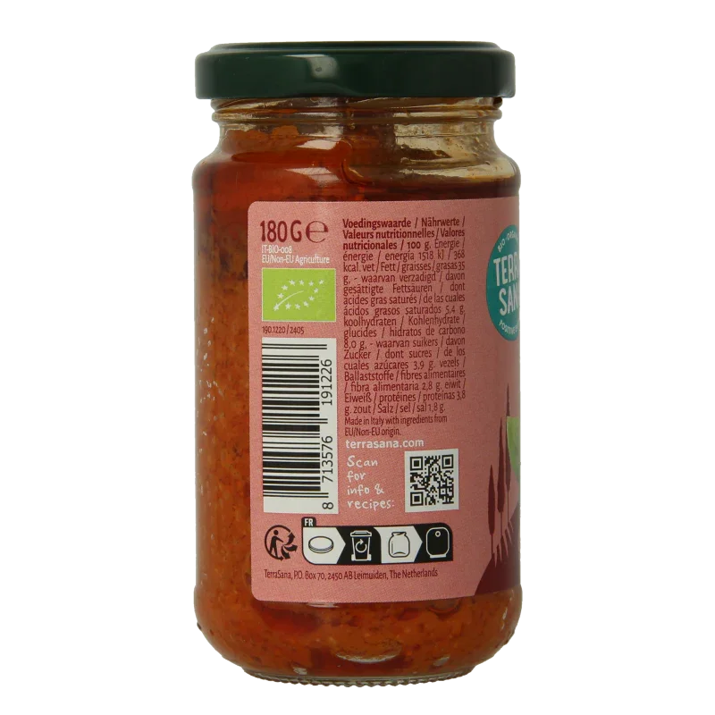 TerraSana Pesto rosso bio 180 Gram