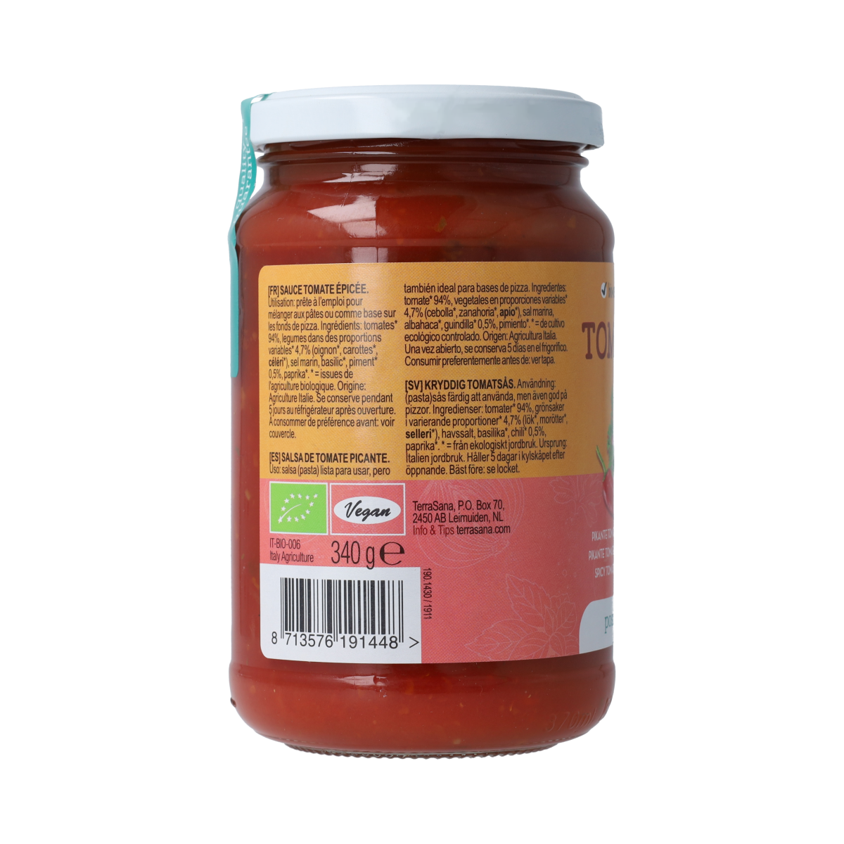 TerraSana Tomatensaus pikant bio  340.00 Gram