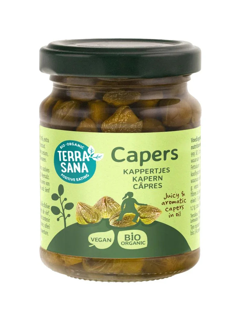 TerraSana Siciliaanse kappertjes in olijfolie bio 120 Gram