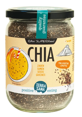 TerraSana Raw chia zaad in glas bio 330 Gram